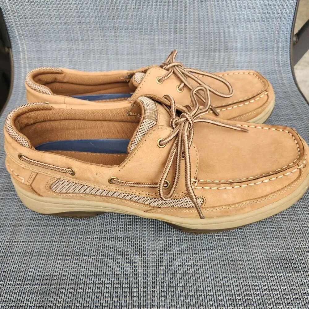 Tan Leather Boat Shoes By Lanesboro